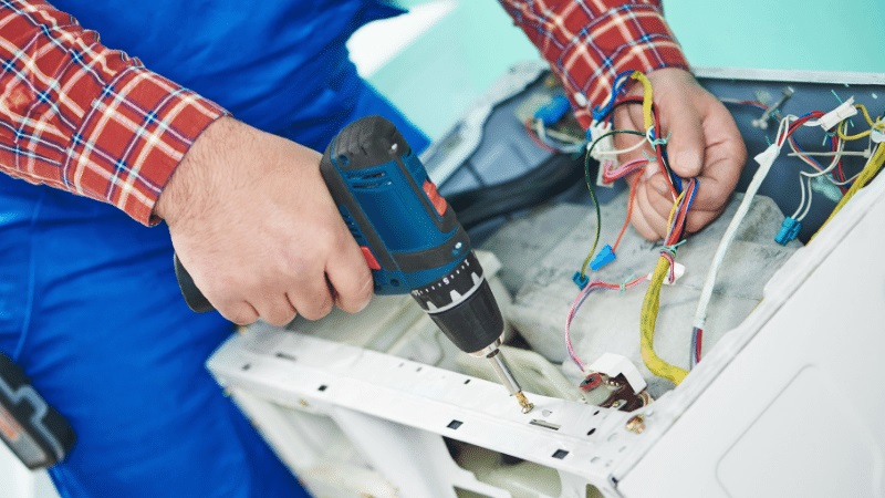 Kızılcahamam Fujitsu Fujitsu çamaşır makinesi kart tamiri – Su almama arızası orijinal parça ile giderildi. - Teknik servis örneği